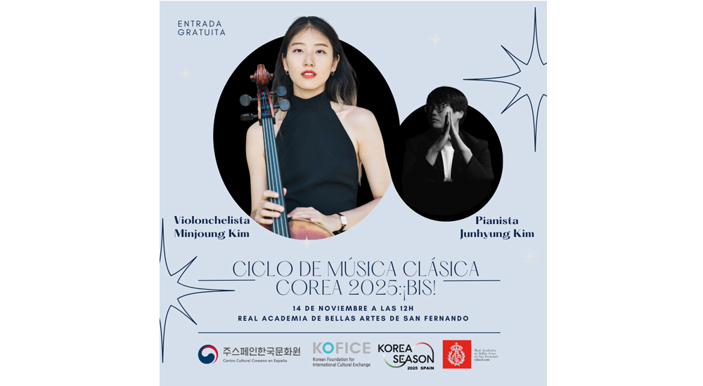 Ciclo de Música Clásica Corea 2025 ¡Bis! con la violonchelista Minjoung Kim y el pianista Junhyung Kim